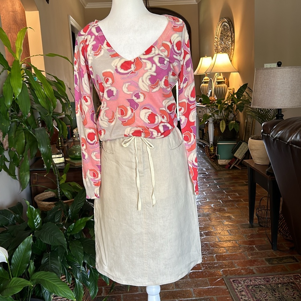 Max Studio 100% linen skirt szS